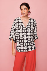 Schwarzes Shell-Shirt